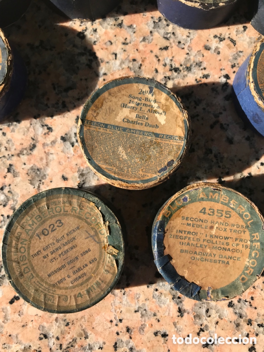 Fon&oacute;grafos y grabadoras de v&aacute;lvulas: Tapas para envases de cilindros Edison - Foto 7