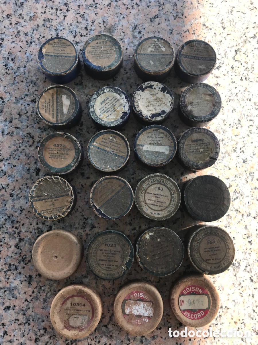 Fon&oacute;grafos y grabadoras de v&aacute;lvulas: Tapas para envases de cilindros Edison - Foto 9