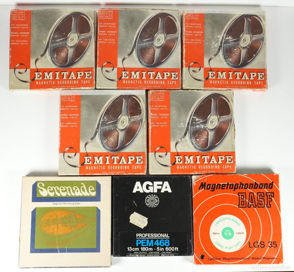 Fon&oacute;grafos y grabadoras de v&aacute;lvulas: LOTE DE 8 CINTAS MAGNETOFONICAS - BASF SERENADE AGFA EMITAPE