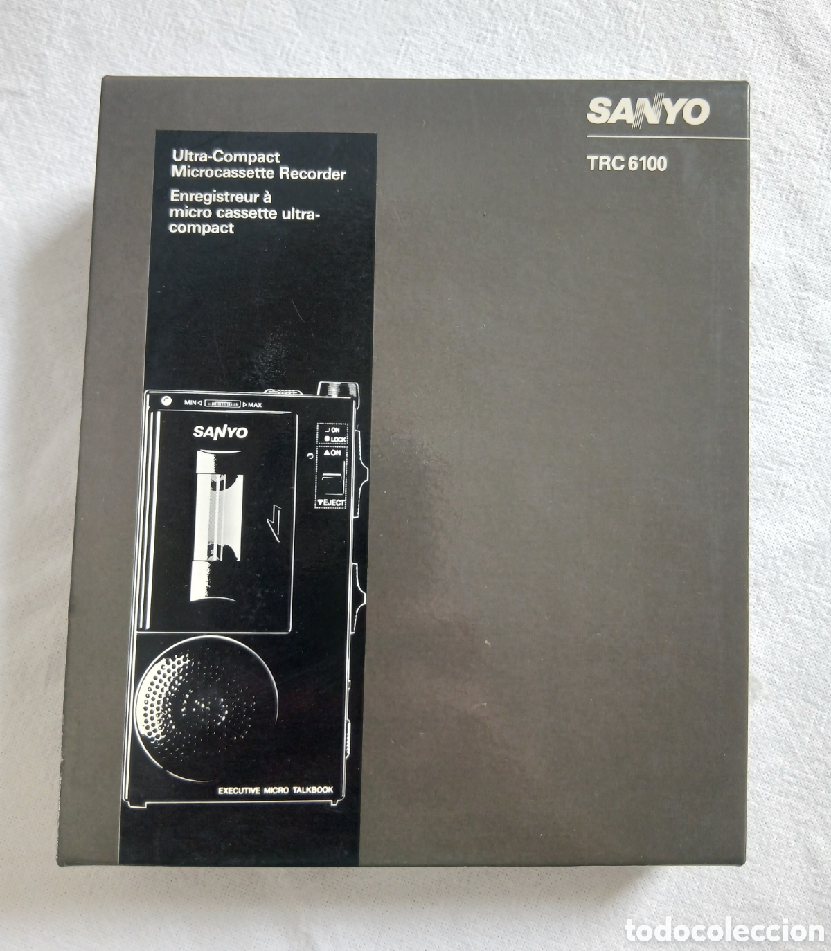 Fon&oacute;grafos y grabadoras de v&aacute;lvulas: Grabadora Microcasete Vintage SANYO TRC 6100 Executive Micro Talk-Book - COMPLETA EN CAJA