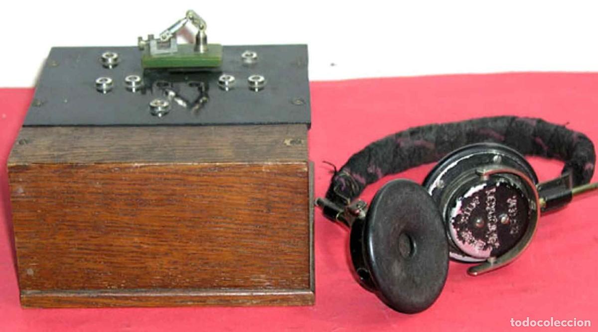 Radio a galena: Radio de galena con cascos Telefunken - c1930