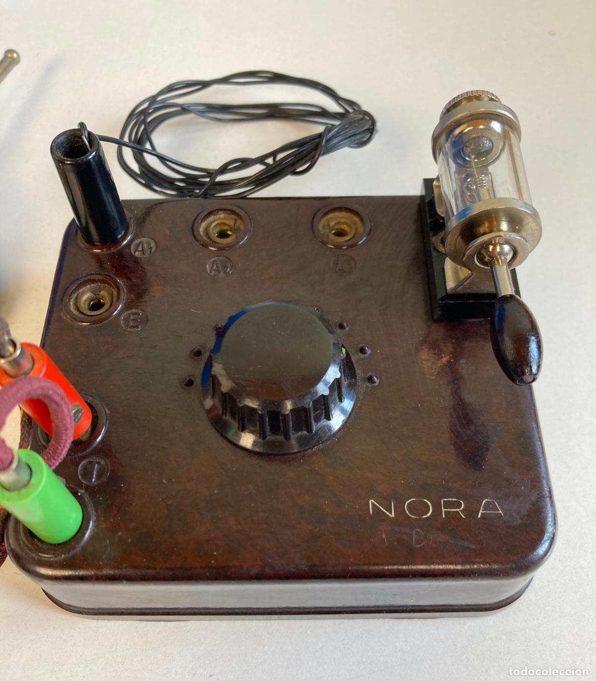 Radios de galena: RADIO GALENA NORA, EN BAQUELITA CON AURICULARES Y ANTENA - MUY BIEN CONSERVADA