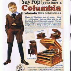 Gramófonos y gramolas: GRAFONOLA COLUMBIA DE 1914 FABRICADA EN U.S.A 'PIEZA DE COLECCION' . Lote 21004513