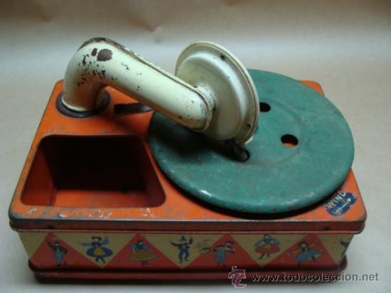 Gram&oacute;fonos y gramolas: Peque&ntilde;o Gramofono de juguete (Funcionando) - Foto 2