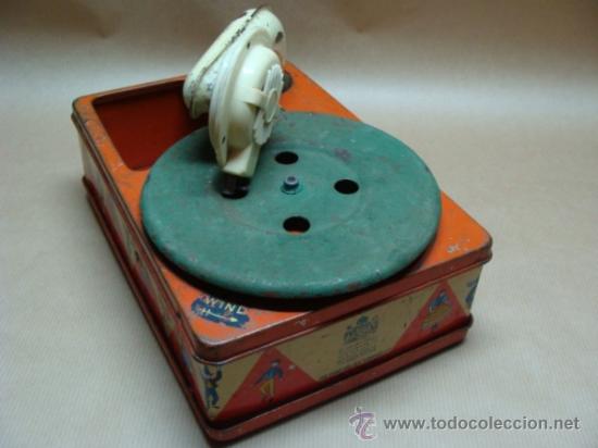 Gram&oacute;fonos y gramolas: Peque&ntilde;o Gramofono de juguete (Funcionando) - Foto 3