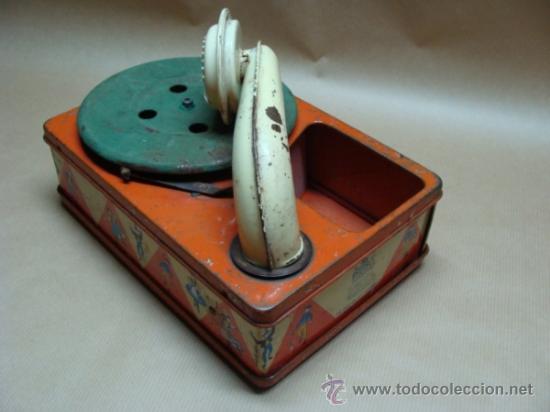 Gram&oacute;fonos y gramolas: Peque&ntilde;o Gramofono de juguete (Funcionando) - Foto 5
