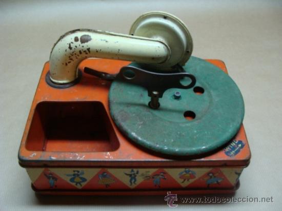 Gram&oacute;fonos y gramolas: Peque&ntilde;o Gramofono de juguete (Funcionando) - Foto 9
