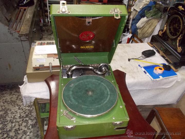 Gram&oacute;fonos y gramolas: Gramola Goldring funcionando - Foto 1
