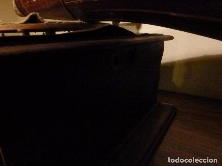 Gram&oacute;fonos y gramolas: caja de gramofono con trompa - Foto 9