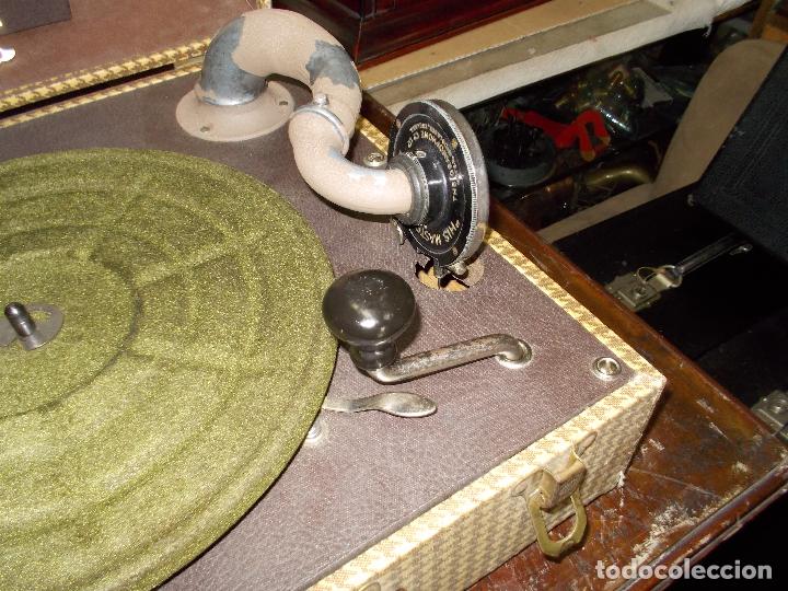 Gram&oacute;fonos y gramolas: Gramola PortafonicFuncionando - Foto 20
