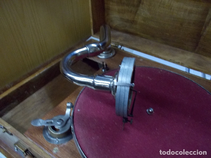 Gram&oacute;fonos y gramolas: gramola de madera - Foto 4