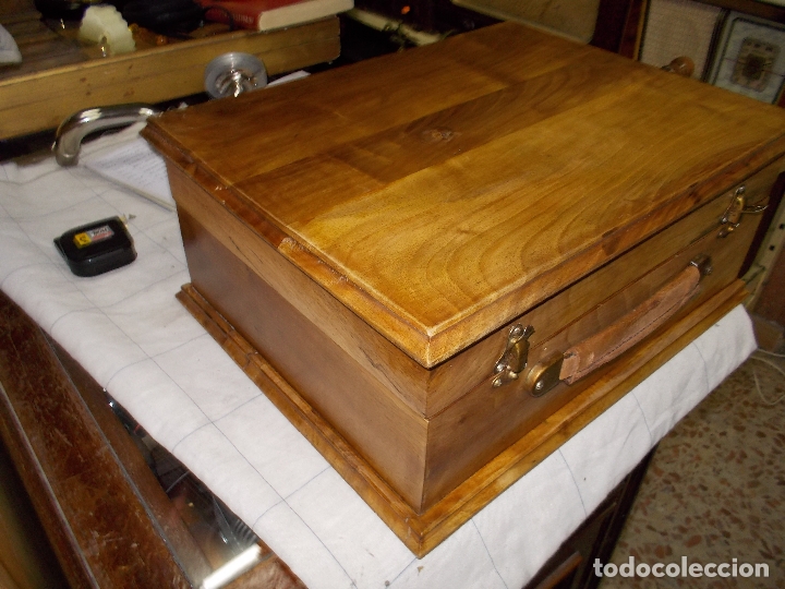 Gram&oacute;fonos y gramolas: gramola de madera - Foto 9