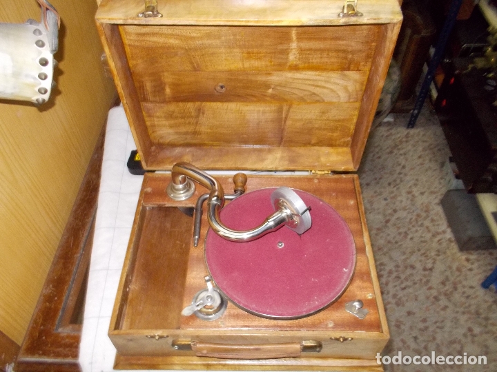 Gram&oacute;fonos y gramolas: gramola de madera - Foto 20