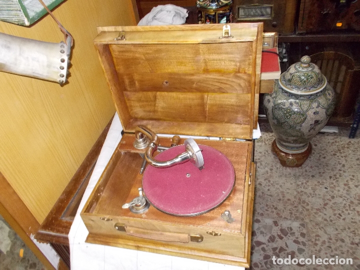 Gram&oacute;fonos y gramolas: gramola de madera - Foto 21