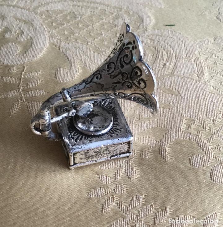 Gram&oacute;fonos y gramolas: GRAM&Oacute;FONO MINIATURA SILVER COLLECTION - Foto 4