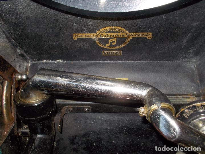 Gram&oacute;fonos y gramolas: gramofono columbia funcionando - Foto 16