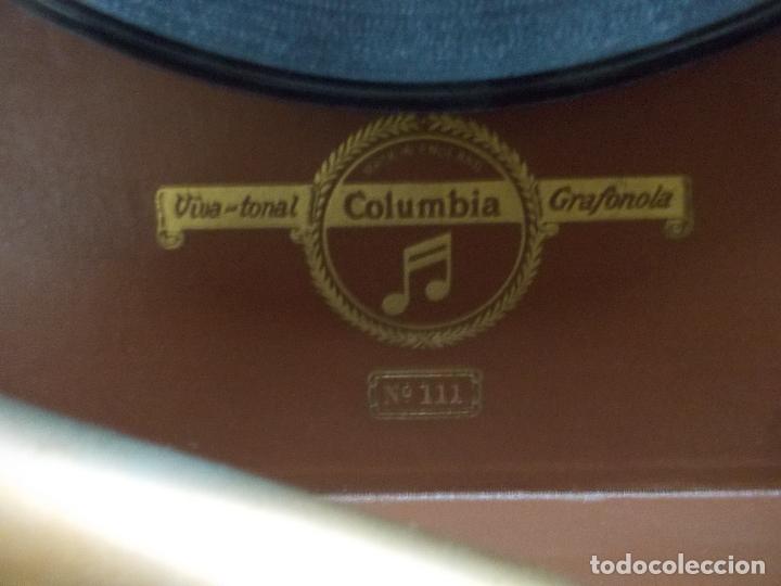 Gram&oacute;fonos y gramolas: gramola columbia funcionando - Foto 7
