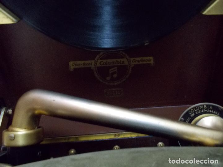 Gram&oacute;fonos y gramolas: gramola columbia funcionando - Foto 11