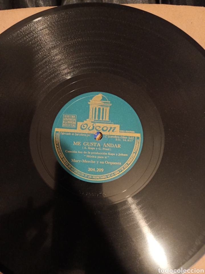 Gram&oacute;fonos y gramolas: OdeonEl chico del trombon(M. Jaffe y A. Kaps)Disco pizarra - Foto 1