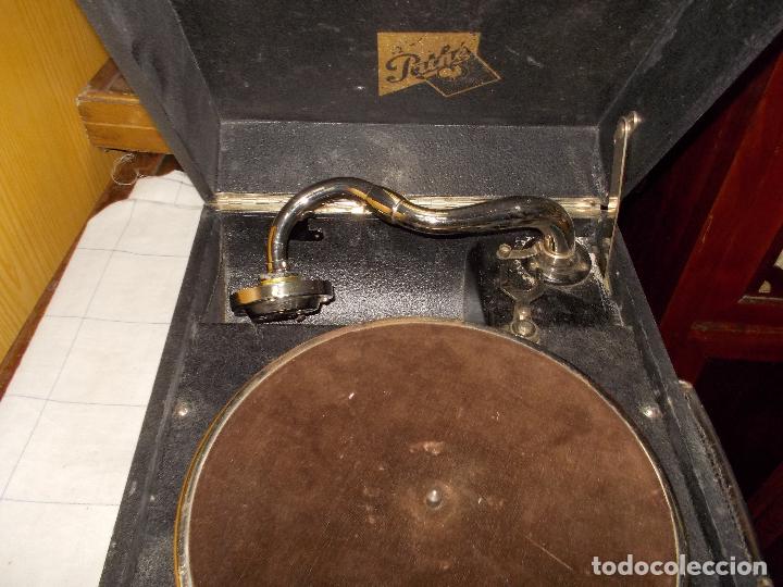 Gram&oacute;fonos y gramolas: gramola pathe funcionando - Foto 2