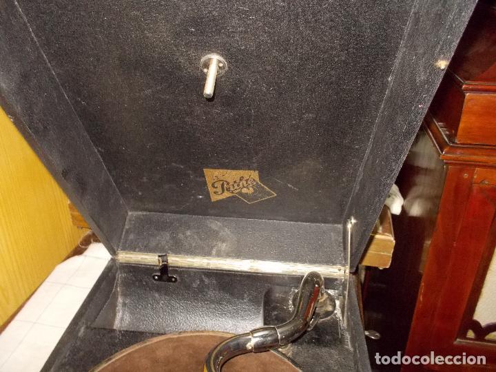 Gram&oacute;fonos y gramolas: gramola pathe funcionando - Foto 3