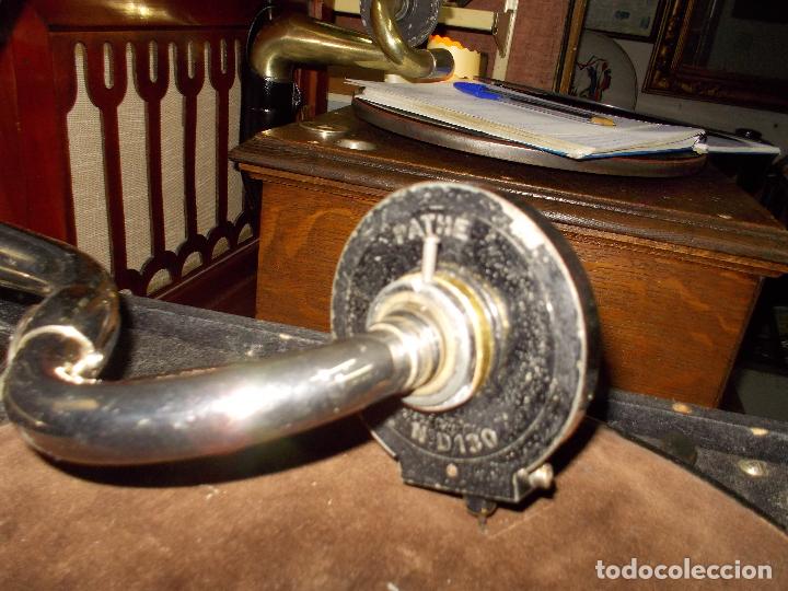 Gram&oacute;fonos y gramolas: gramola pathe funcionando - Foto 8