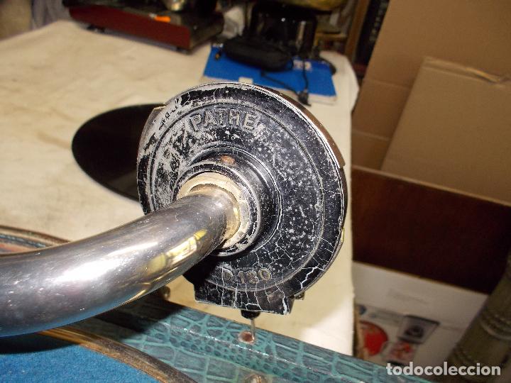Gram&oacute;fonos y gramolas: gramola pathe funcionando - Foto 4