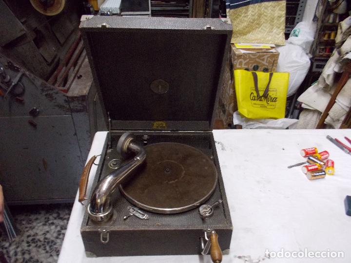 Gram&oacute;fonos y gramolas: gramola pathe funcionando - Foto 1
