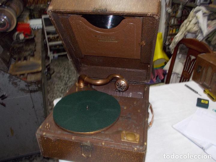 Gram&oacute;fonos y gramolas: gramola brunswick funcionando - Foto 3