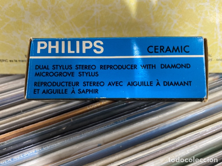 Gramófonos y gramolas: Capsula cerámica Philips Diamond GP200 para tocadiscos Philips (Nueva) - Foto 3 - 301349738