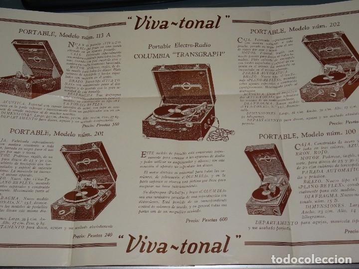 Gramófonos y gramolas: CATALOGO GRAFONOLAS VIVA-TONAL PORTABLE ELECTRO-RADIO COLUMBIA TRANSGRAPH, N.113A, 201, 202, - Foto 1 - 302093618