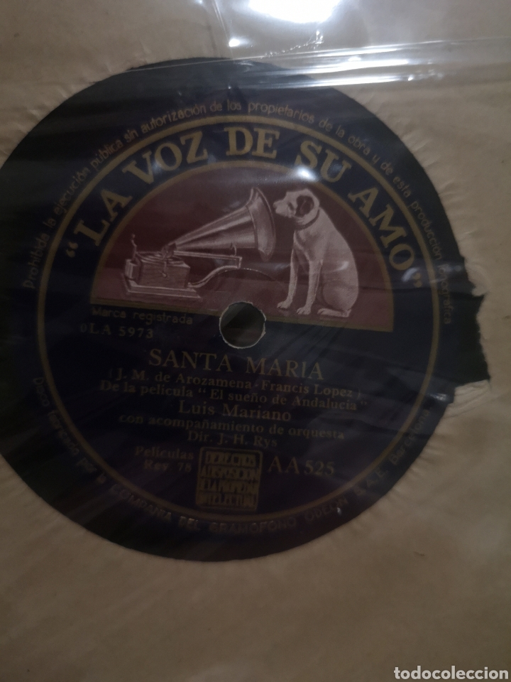 Gram&oacute;fonos y gramolas: Disco pizarra la voz de su amo - Foto 2