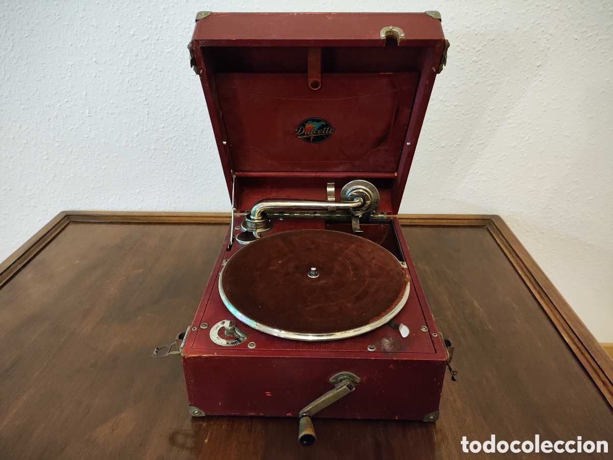 Gram&oacute;fonos y gramolas: ANTIGUO GRAM&Oacute;FONO DE VIAJE DULCETTO - Foto 3