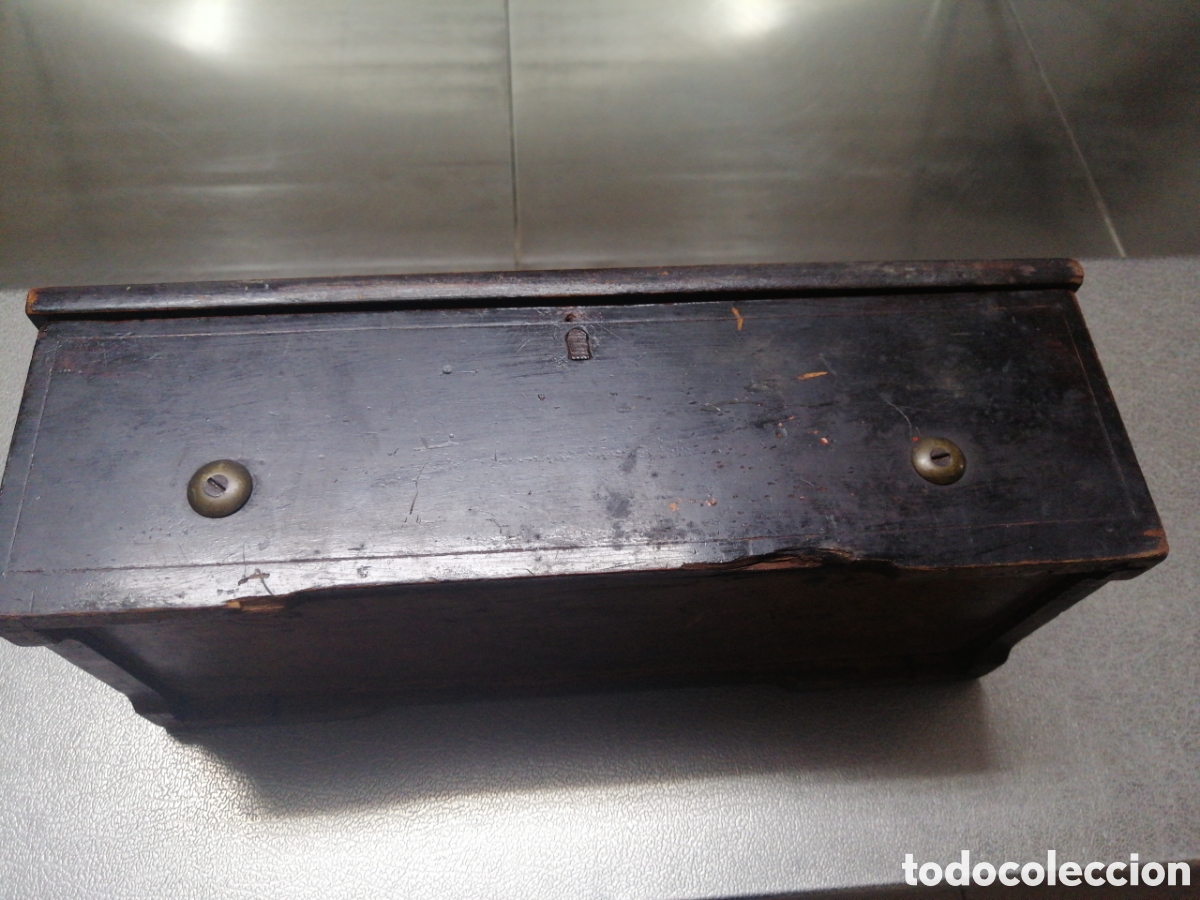Gram&oacute;fonos y gramolas: Caja de m&uacute;sica de cilindro - Foto 3