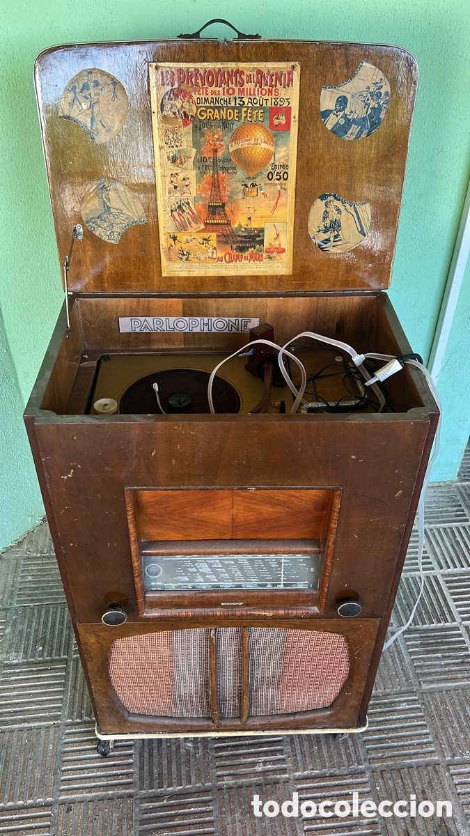 Gram&oacute;fonos y gramolas: MUEBLE GRAM&Oacute;FONO PARLOPHONE - Foto 2