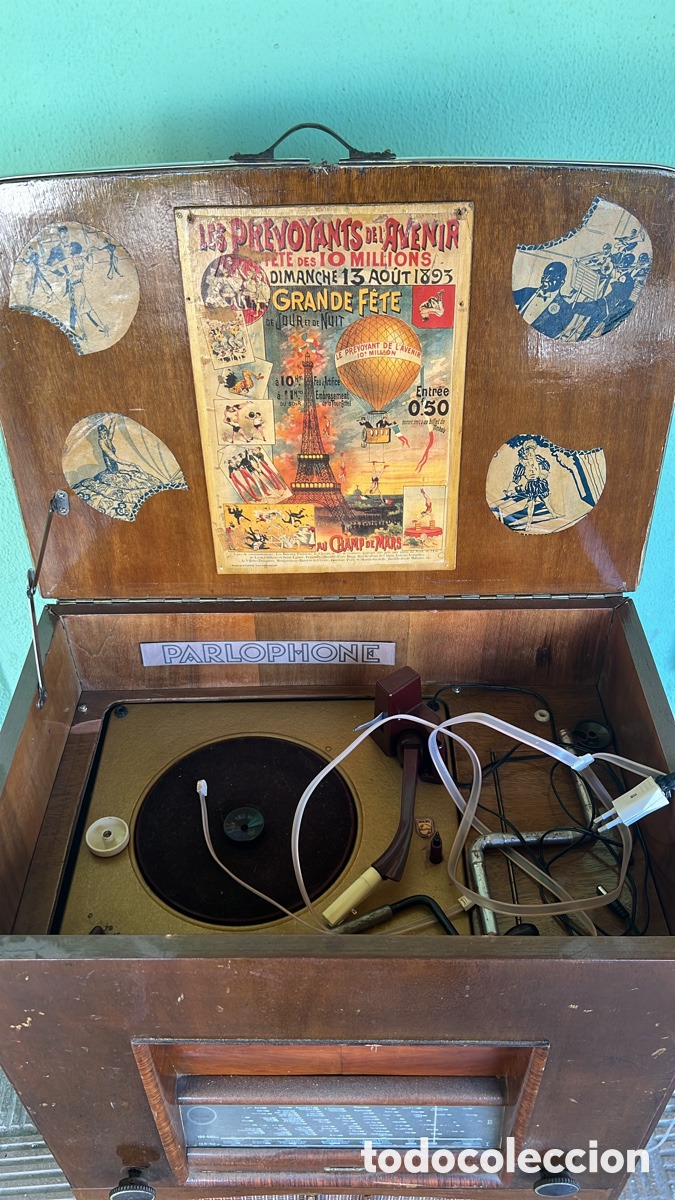 Gram&oacute;fonos y gramolas: MUEBLE GRAM&Oacute;FONO PARLOPHONE - Foto 3