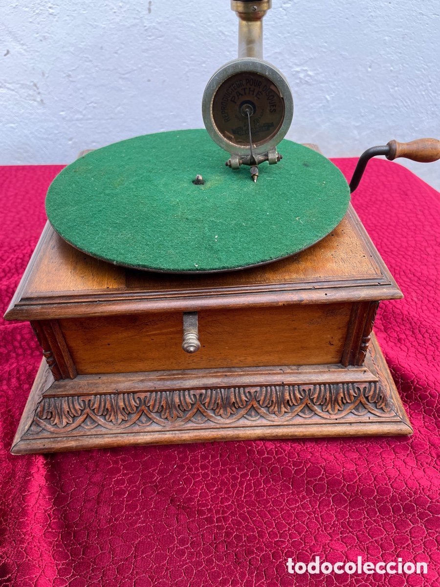 Gram&oacute;fonos y gramolas: Gram&oacute;fono antiguo Pathe - Foto 4