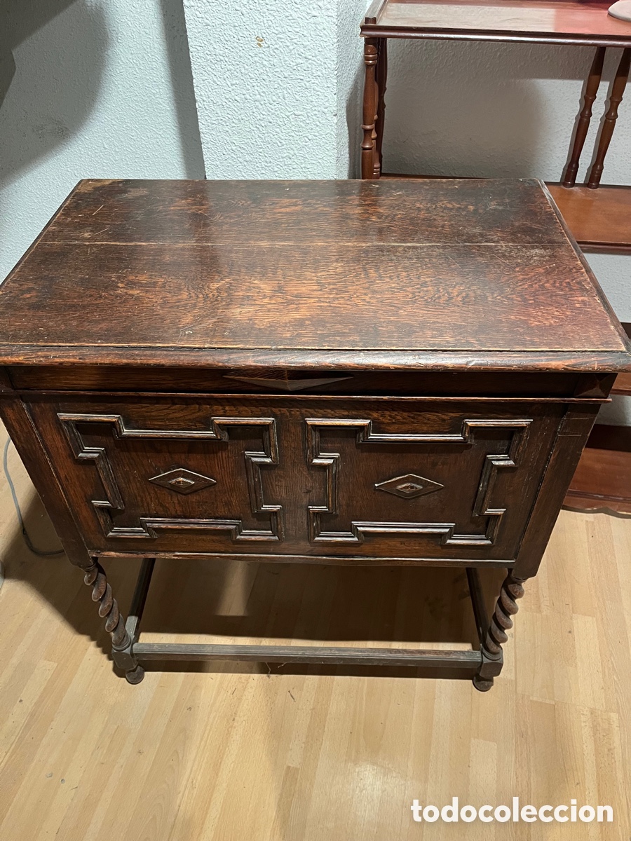 Gram&oacute;fonos y gramolas: Gram&oacute;fono 1930 sal&oacute;n madera funciona - Foto 4
