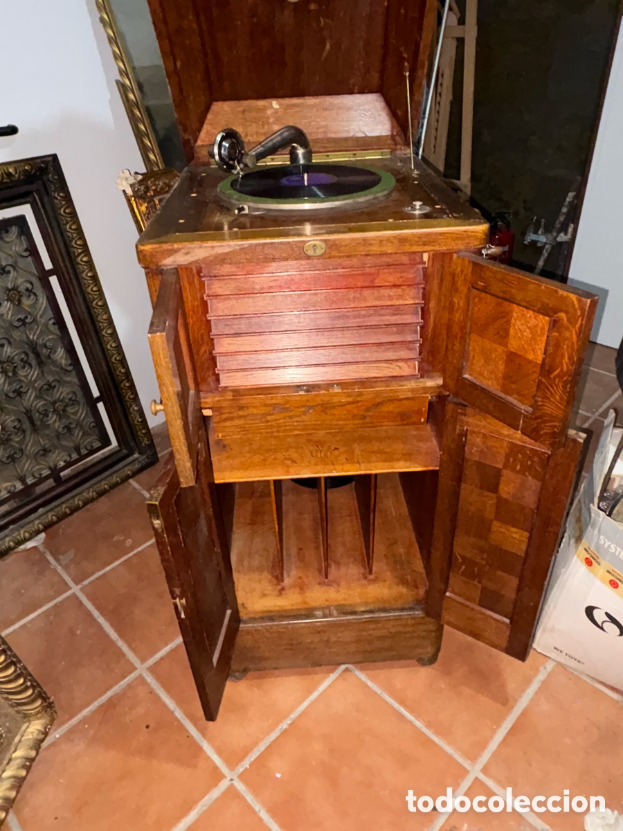 Gram&oacute;fonos y gramolas: Gram&oacute;fono de mueble (Himnophon) - Foto 3
