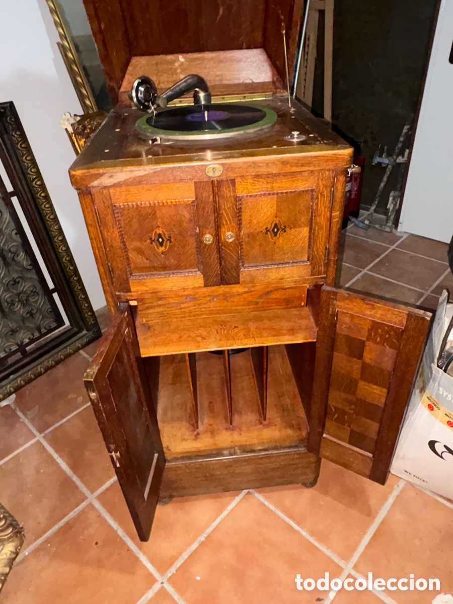 Gram&oacute;fonos y gramolas: Gram&oacute;fono de mueble (Himnophon) - Foto 4