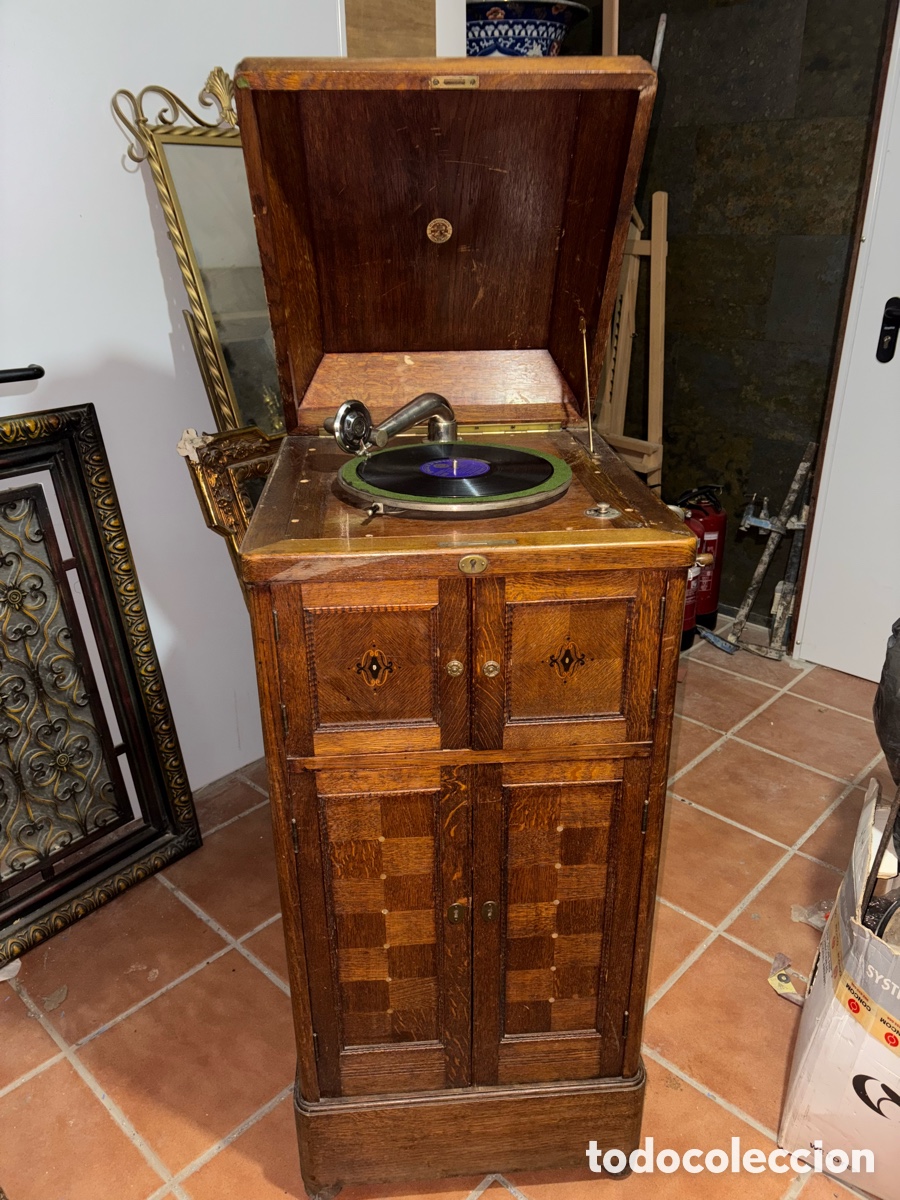 Gram&oacute;fonos y gramolas: Gram&oacute;fono de mueble (Himnophon) - Foto 6