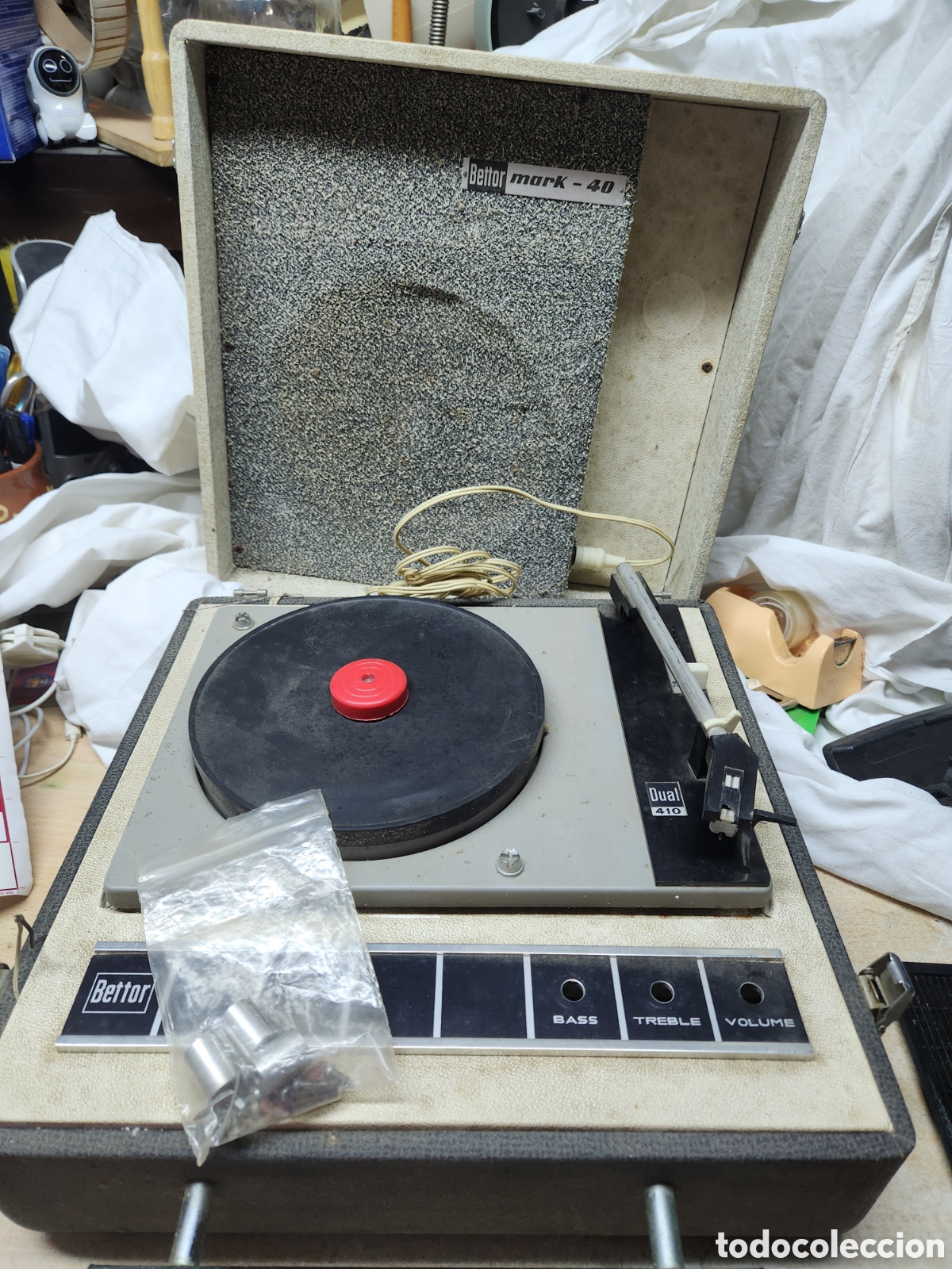 Gram&oacute;fonos y gramolas: TOCADISCOS BETTOR MARK 40 PARA REPARAR. - Foto 1