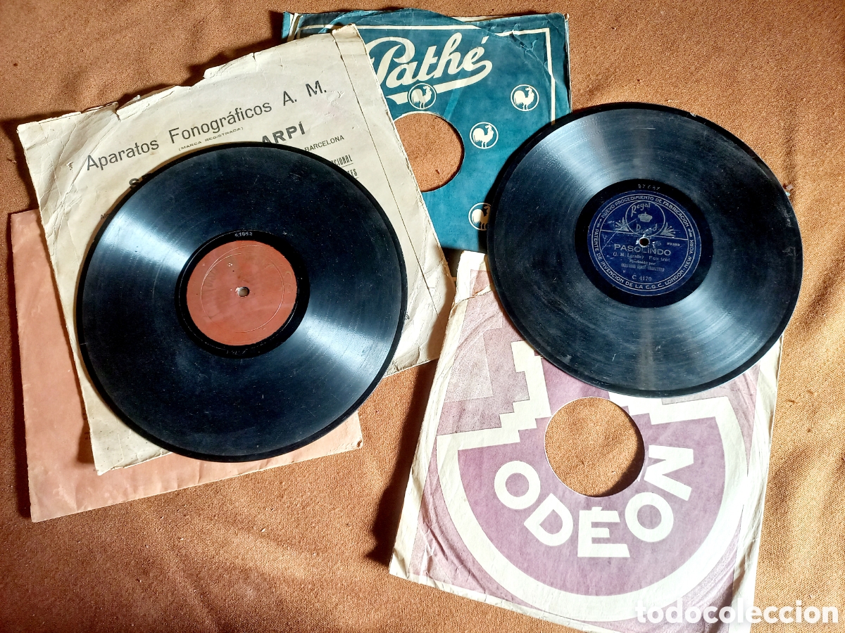 Gram&oacute;fonos y gramolas: Lote discos gramola gramofono Orfeo Catala de Barcelona
