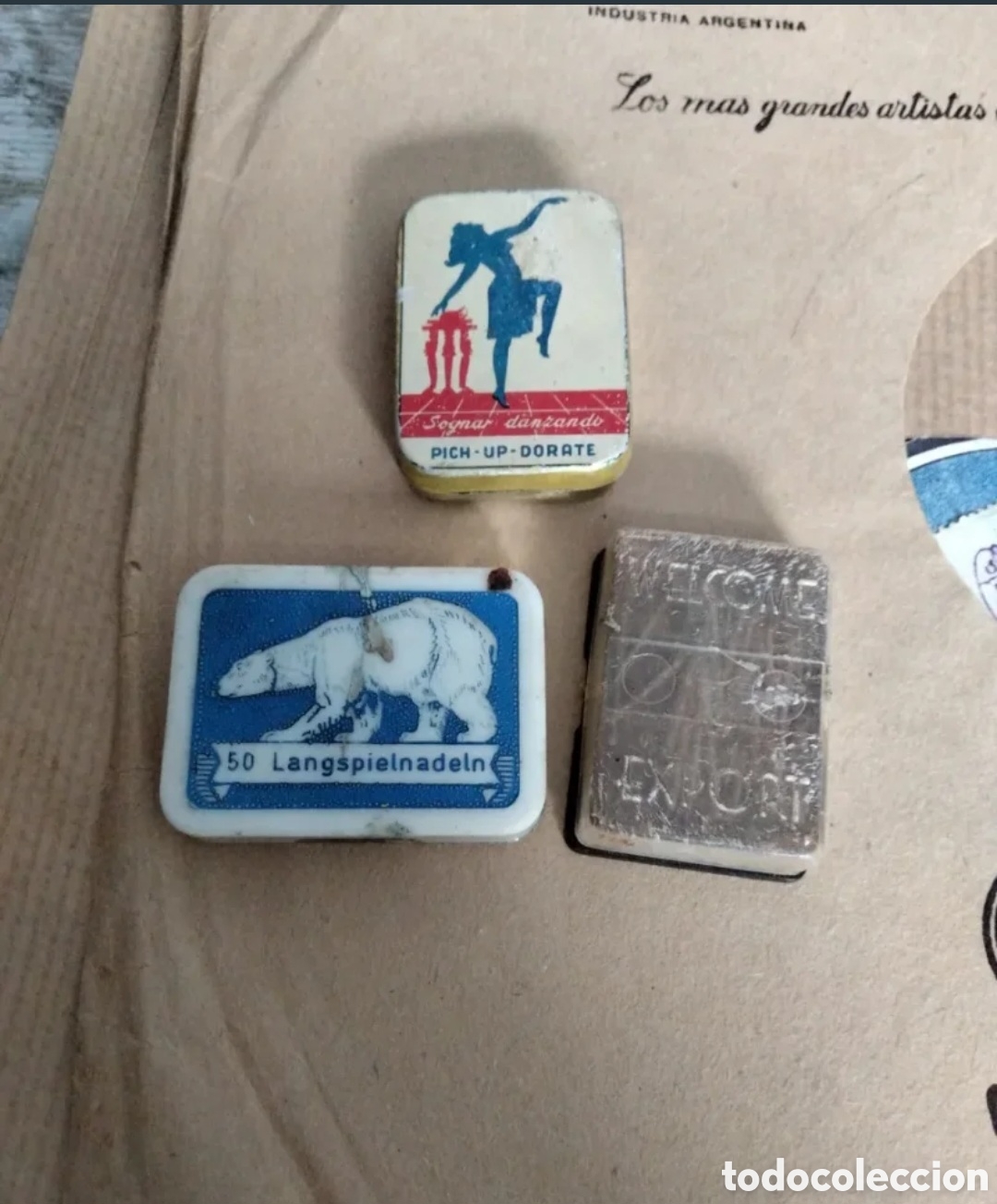 Gram&oacute;fonos y gramolas: Lote Latas Agujas para Gramofono