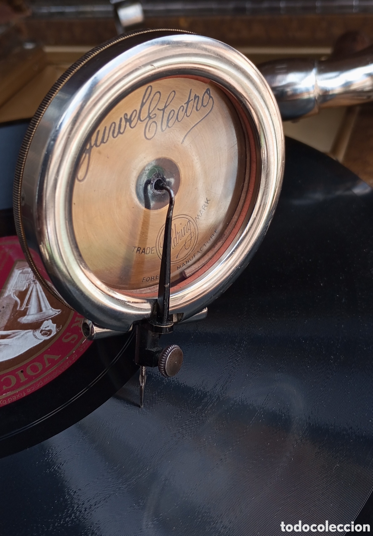 Gram&oacute;fonos y gramolas: GRAMOLA GOLDRING , JUWELE ELECTRO CON MAQUINARIA SUIZA, THORENS N&deg;52 H . A&Ntilde;OS 20. FUNCIONA!!!