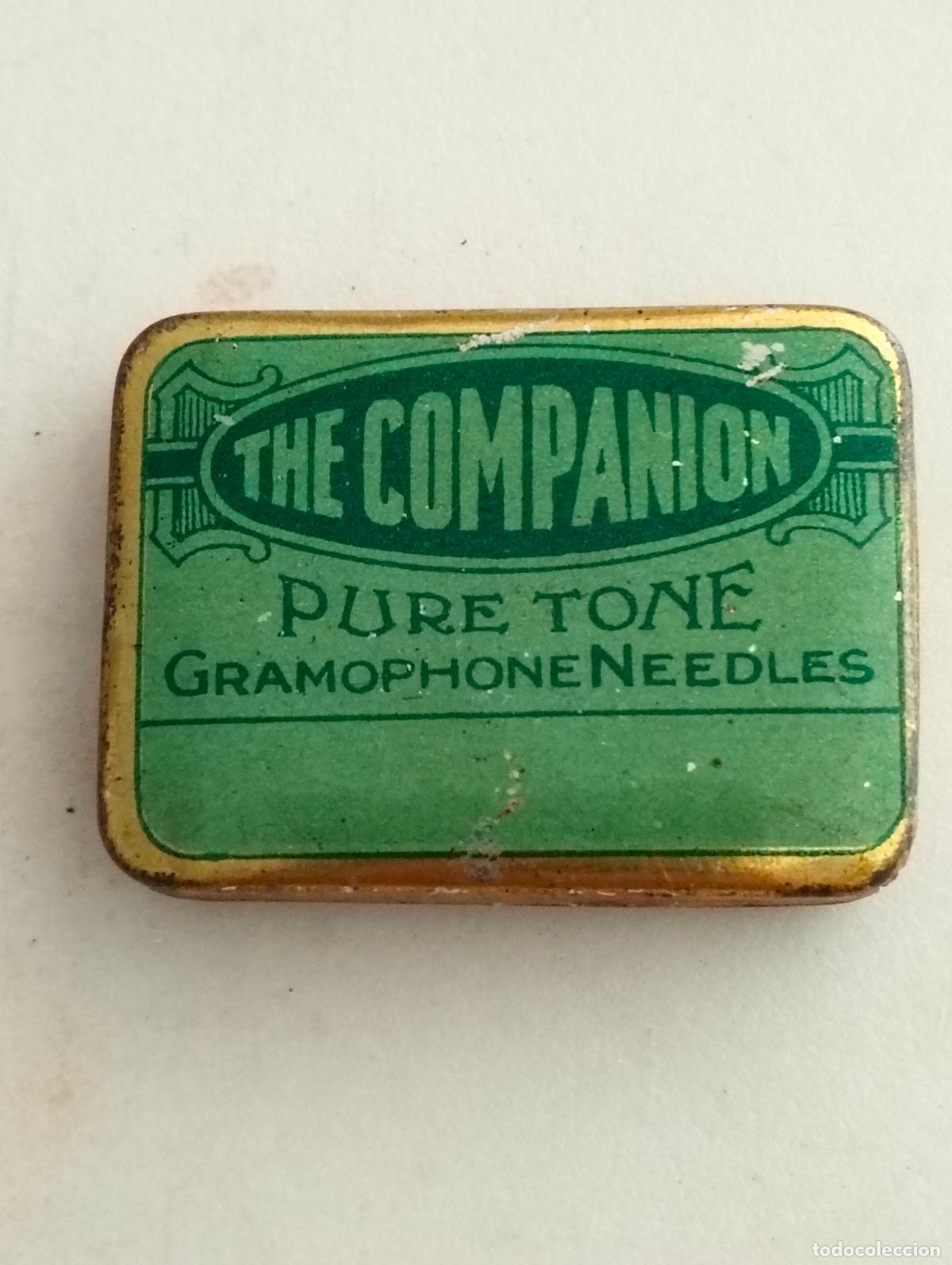 Gram&oacute;fonos y gramolas: ANTIGUA CAJA DE AGUJAS GRAMOFONO, THE COMPANION - PURE TONE, MEDIDAS 47 X 35 X 10 MM, MADE IN ENGLAN