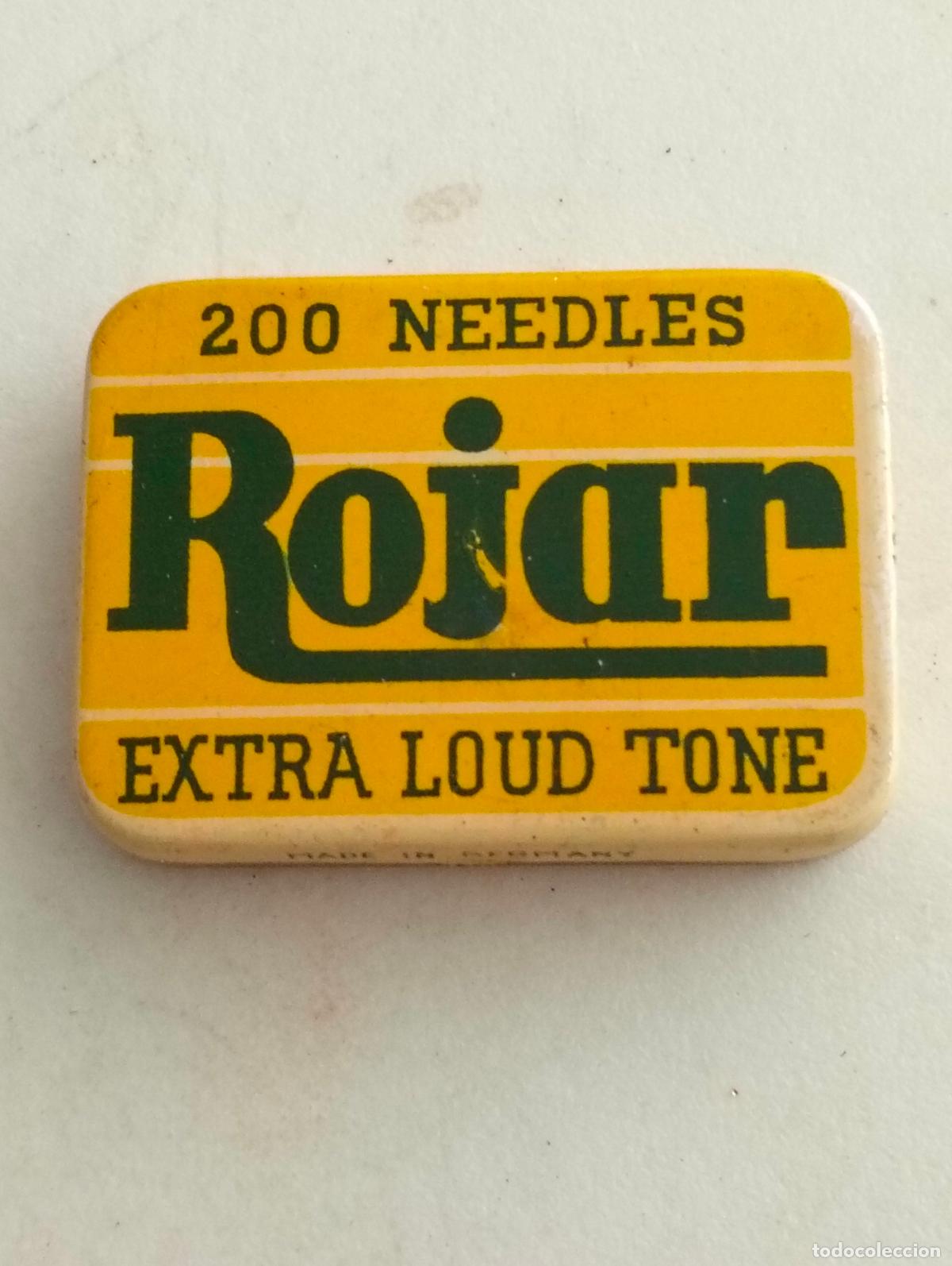 Gram&oacute;fonos y gramolas: ANTIGUA CAJA DE AGUJAS GRAMOFONO, ROJAR - EXTRA LOUD TONE, MEDIDAS 47 X 35 X 10 MM, MADE IN GERMANY
