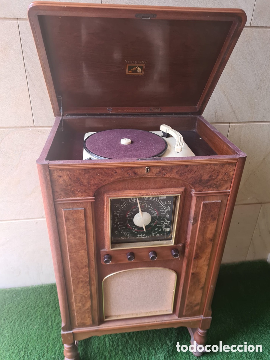 Gram&oacute;fonos y gramolas: Radiogramola His M&aacute;sters Voice 1940&rsquo;s