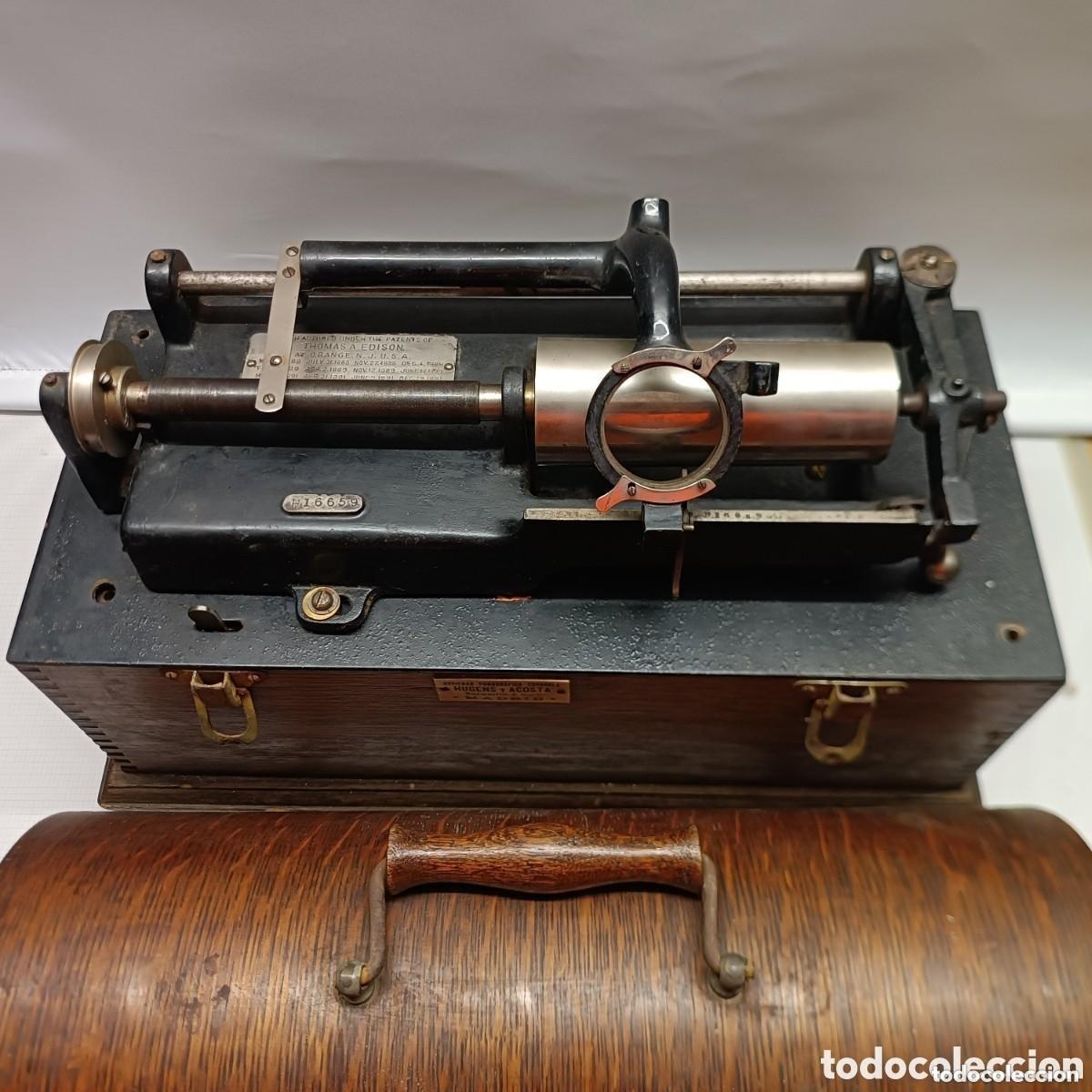 Gram&oacute;fonos y gramolas: Fon&oacute;grafo Thomas Edison , de finales del siglo XIX - Foto 3