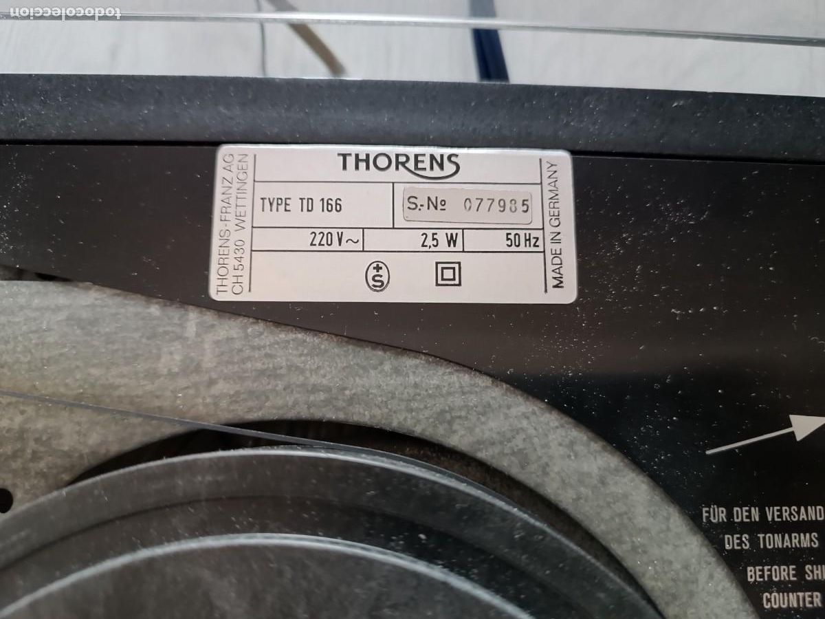 Gram&oacute;fonos y gramolas: TOCADISCOS THORENS TD 166 J - Foto 6